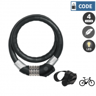 Antivol pour vélo à code Raydo Pro ABUS 1460/85 avec support de transport