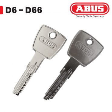 Double de clef cylindre de haute sécurité ABUS D6 et D66