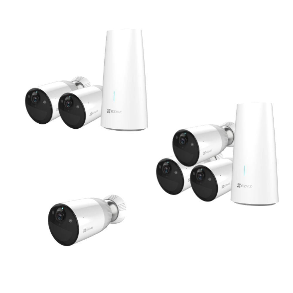Système de sécurité BC1 à 2 caméras de surveillance connectées Ezviz  intérieure-extérieure Blanc - Caméra de surveillance - Achat & prix
